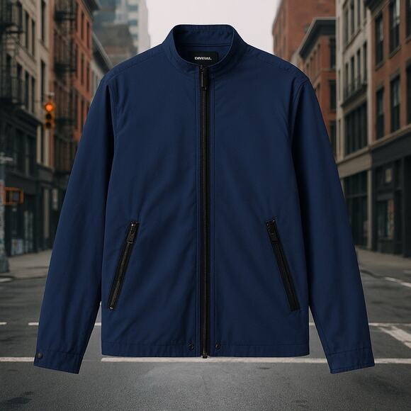 Diesel Zip Track Jacket - XL Navy Minimalist Lightweight Casual Streetwear $325 - Picture 1 of 11